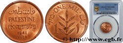 PALESTINE 1 Mil 1941  SPL64 PCGS