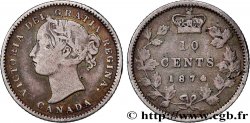 CANADA 10 Cents Victoria 1874 Heaton