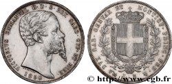 ITALIE - ROYAUME DE SARDAIGNE 5 Lire Victor Emmanuel II 1850 Gênes