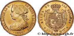 ESPAGNE - ROYAUME D ESPAGNE - ISABELLE II 100 Reales 1864 Madrid