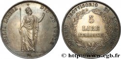 LOMBARDY - PROVISIONAL GOVERNMENT 5 Lire 1848 Milan
