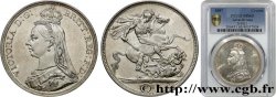 GRANDE BRETAGNE - VICTORIA 1 Crown buste du jubilé 1887  SPL63 PCGS