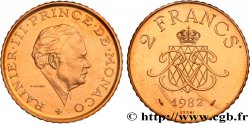 MONACO - PRINCIPALITY OF MONACO - RAINIER III Essai 2 Francs en or 1982 Paris