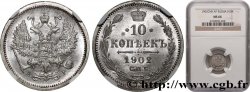 RUSSIE - NICOLAS II 10 Kopecks 1902 Saint-Petersbourg