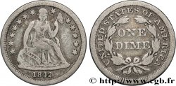 ÉTATS-UNIS D AMÉRIQUE 1 Dime (10 Cents) Liberté assise 1842 Philadelphie