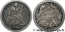 UNITED STATES OF AMERICA 1 Dime Liberté assise 1886 Philadelphie
