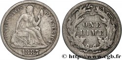 UNITED STATES OF AMERICA 1 Dime Liberté assise 1887 Philadelphie
