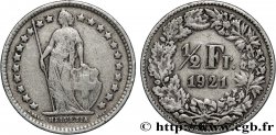 SUIZA 1/2 Franc Helvetia 1921 Berne - B