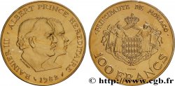 MONACO Essai de 100 Francs Rainier III et Albert 1982 Paris