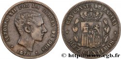 ESPAGNE 10 Centimos Alphonse XII 1878 Oeschger Mesdach & CO