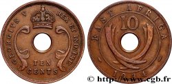 AFRIQUE DE L EST 10 Cents (Georges V) 1934 Londres TTB
