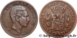 ESPAGNE 10 Centimos Alphonse XII 1877 Oeschger Mesdach & CO