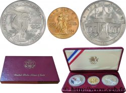 UNITED STATES OF AMERICA Coffret Proof trois monnaies XXIII Olympiade - Los Angeles 1984 San Francisco et West Point