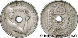 ESPAGNE 25 Centimos monnayage républicain 1934