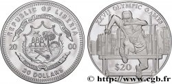 LIBERIA 20 Dollars Proof XXVIIe Jeux Olympiques, course d’obstacle 2000