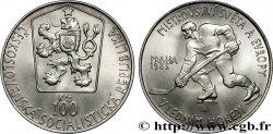 TCHÉCOSLOVAQUIE 100 Korun championnat de Hockey sur glace 1985  SUP