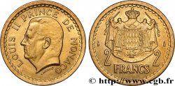 MONACO 2 Francs Louis II (1943) Paris