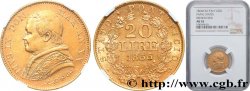 VATICAN - PIUS IX (Giovanni Maria Mastai Ferretti) 20 Lire an XX 1866 Rome AU55 NGC