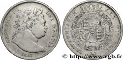 ROYAUME-UNI 1/2 Crown Georges III 1817