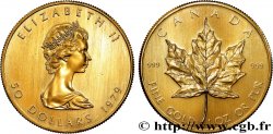 OR, PALLADIUM ET PLATINE INVESTISSEMENT 1 Oz - 50 Dollars  Maple Leaf  Elisabeth II 1979  SPL