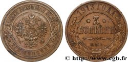 RUSSIE 3 Kopecks aigle bicéphale 1913 Saint-Petersbourg