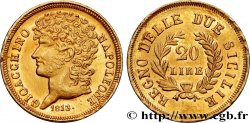 ITALY - KINGDOM OF NAPLES - JOACHIM MURAT 20 Lire or, rameaux courts 1813 Naples AU
