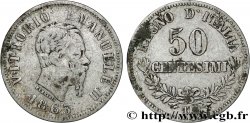 ITALIE 50 Centesimi Victor Emmanuel II 1863 Turin - T