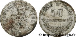 ITALIE 50 Centesimi Victor Emmanuel II 1863 Milan
