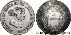 ITALY - PRINCIPALTY OF LUCCA AND PIOMBINO - FELIX BACCIOCHI AND ELISA BONAPARTE 5 Franchi - Moyens bustes 1805 Florence AU