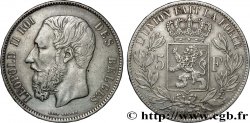 BELGIQUE 5 Francs Léopold II 1873