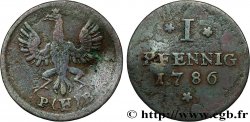 ALLEMAGNE - VILLE LIBRE DE FRANCFORT 1 Pfennig ville libre de Francfort aigle 1786
