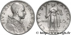 VATICAN AND PAPAL STATES 5 Lire Pie XII an XIV 1952 Rome - R