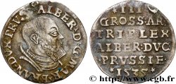 GERMANY - PRUSSIA 3 Groschen - Albert de Brandenburg 1535  XF