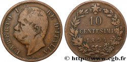 ITALIE 10 Centesimi Humbert Ier 1894 Birmingham