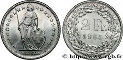 SUISSE 2 Francs Helvetia 1965 Berne