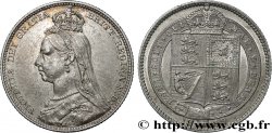 GRANDE BRETAGNE - VICTORIA 1 Shilling Victoria buste du jubilé 1889  TTB+