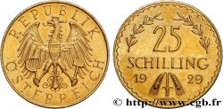 OR, PALLADIUM ET PLATINE INVESTISSEMENT 25 Schilling Proof aigle héraldique 1929 Vienne SUP+