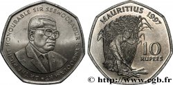 ÎLE MAURICE 10 Rupees (Roupies) Sir Seewoosagur Ramgoolam 1997  SUP