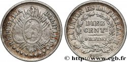 BOLIVIEN 10 Centavos emblème de la Bolivie 1885 Potosi SS/fVZ