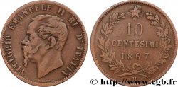 ITALIE 10 Centesimi Victor Emmanuel II 1867 Birmingham