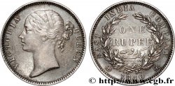 INDES BRITANNIQUES 1 Rupee (Roupie) East India Company Victoria 1840 Bombay ou Calcutta