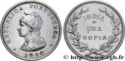 INDIA PORTOGHESE 1 Roupie Allégorie de la République Portugaise 1912