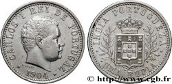 INDE PORTUGAISE 1 Rupia Charles Ier (Carlos) 1904  TTB