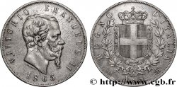 ITALY - KINGDOM OF ITALY - VICTOR-EMMANUEL II 5 Lire 1865 Turin XF