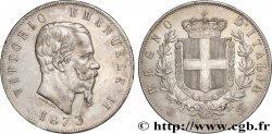 ITALIE 5 Lire Victor Emmanuel II 1873 Milan