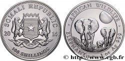 ARGENT D INVESTISSEMENT 1 Oz - 100 Shillings Éléphant 2014 