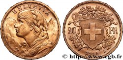 OR, PALLADIUM ET PLATINE INVESTISSEMENT 20 Francs  Vreneli   1915 Berne SUP+
