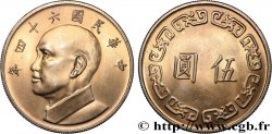 REPUBLIK CHINA (TAIWAN) 5 Yuan Tchang Kaï-chek an 64 1975