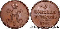 RUSSIE - NICOLAS Ier 3 Kopecks monogramme 1841 Saint-Petersbourg