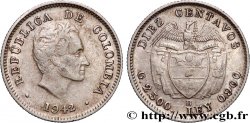 COLOMBIE 10 Centavos Simon Bolivar 1942 Bogota